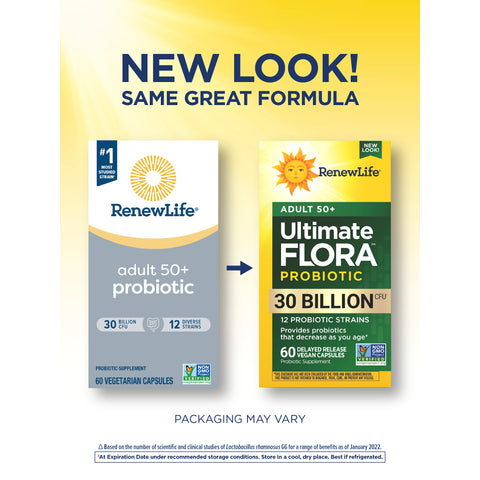 View 3 Ultimate Flora 50+ Probiotic 30 Billion, 60 Delayed Release Vegan Caps