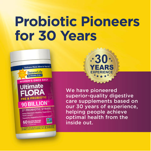 View 7 Ultimate Flora Women's Complete Probiotic 90 Billion, 60 Delayed Release Vegan Caps