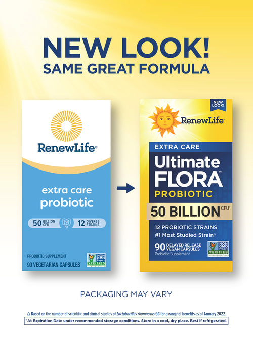 View 3 Ultimate Flora Extra Care Probiotic 50 Billion, 90 Delayed Release Vegan Caps