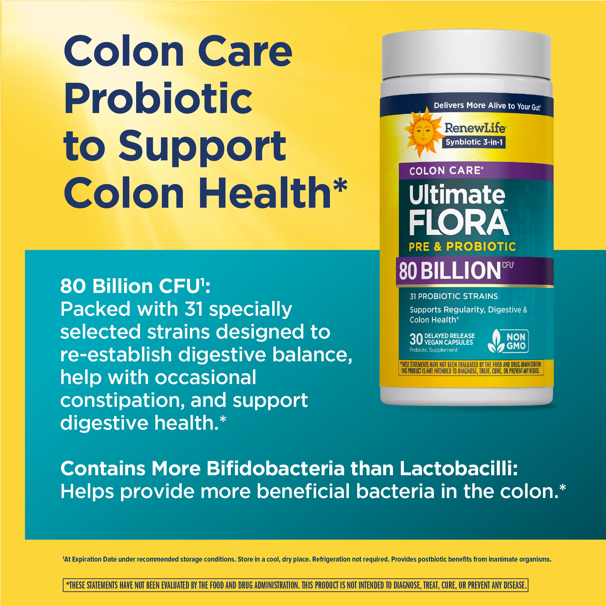 Ultimate Flora Colon Care 80 Billion | Renew Life