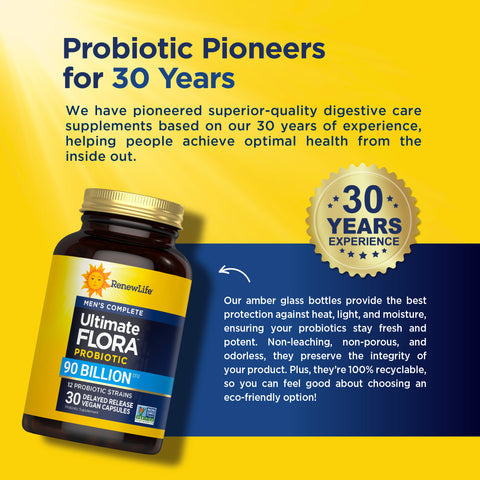 View 7 Ultimate Flora Men's Complete Probiotic 90 Billion, 30 Delayed Release Vegan Caps