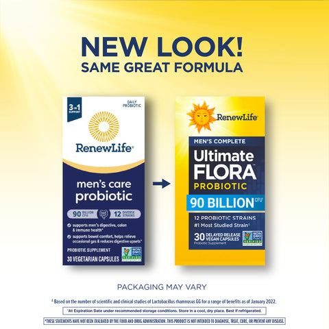 View 3 Ultimate Flora Men's Complete Probiotic 90 Billion, 30 Delayed Release Vegan Caps