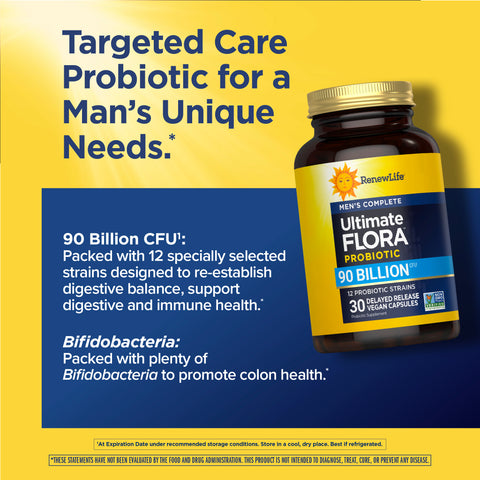 View 5 Ultimate Flora Men's Complete Probiotic 90 Billion, 30 Delayed Release Vegan Caps