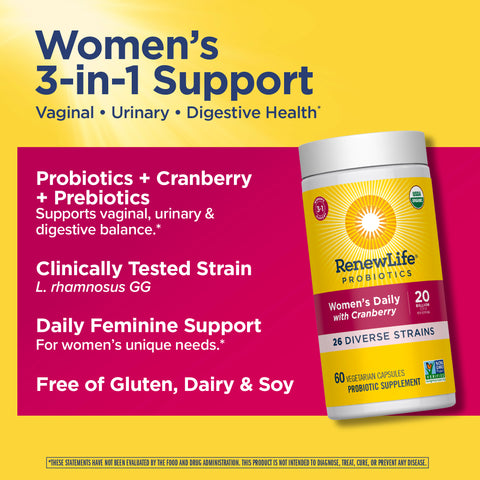 View 4 Giornaliere da Donna 3-in-1 Prebiotici & Probiotici, 60 Capsule Vegane a Rilascio Ritardato