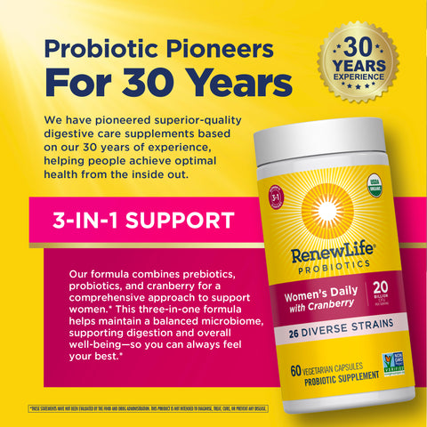 View 6 Giornaliere da Donna 3-in-1 Prebiotici & Probiotici, 60 Capsule Vegane a Rilascio Ritardato