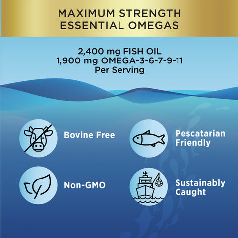 View 5 Norwegian Gold Super Critical Omega, 30 Softgels de Gelatina de Peixe