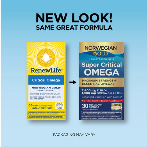 View 3 Norwegian Gold Super Critical Omega, 30 Softgels de Gelatina de Peixe