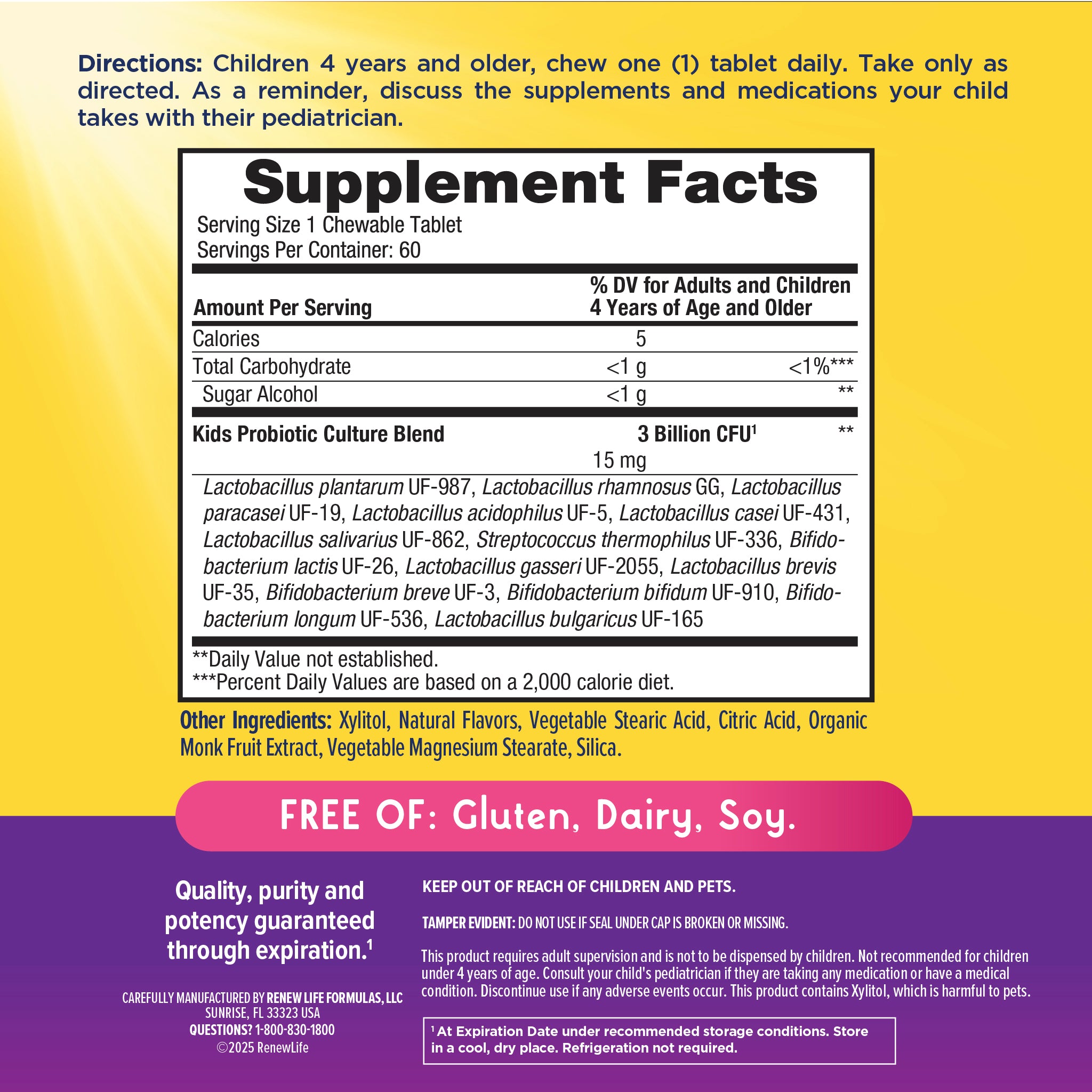 Ultimate Flora Kids Chewable Tablets | Renew Life