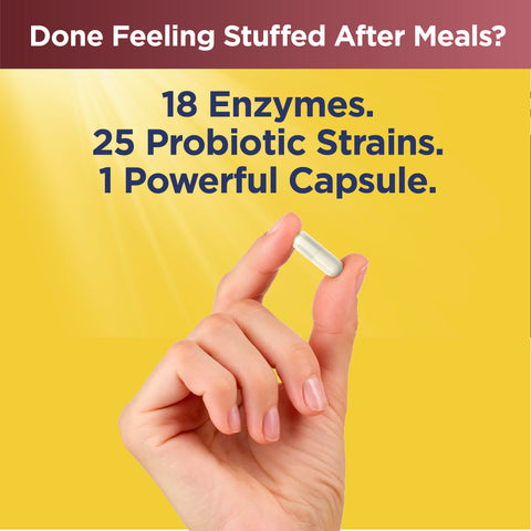 View 6 Digestive Enzymes Triple Action Pre + Pro + Postbiotics, 45 Vegan Capsules