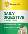 Daily Digestive Prebiotic Fiber supplement, 150 vegan capsules with soluble and insoluble fiber.