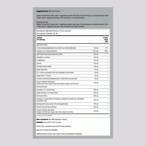 View 2 Liver Detox Cleansing Formula, 30 Day Program