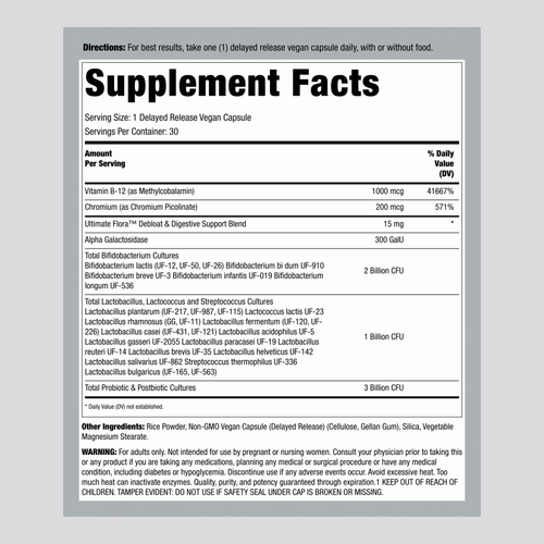View 2 Debloat Probiotic Formulato dal Dottore, 30 Capsule Vegane a Rilascio Ritardato