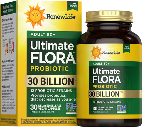 View 1 Ultimate Flora 50+ Probiotika 30 Milliarden, 30 verzögerte Freisetzung, vegane Kapseln