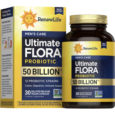 View 1 Probiótico Ultimate Flora Men's Care 50 Bilhões, 30 Cápsulas Veganas de Liberação Retardada