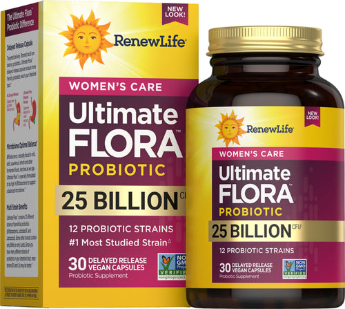View 1 Ultimate Flora Women's Care Probiotic 25 Billion, 30 Delayed Release Vegan Caps